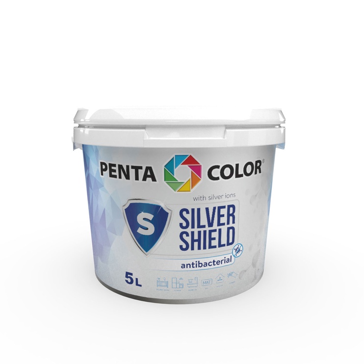 Värv Pentacolor Silver Shield, valge, 5 l