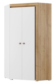 Skapis Szynaka Meble Riva 11 White/Oak, 95x95x197 cm
