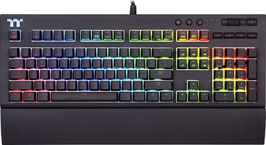 Klaviatūra Thermaltake Premium X1 Premium X1 Cherry MX RGB Silver EN, juoda