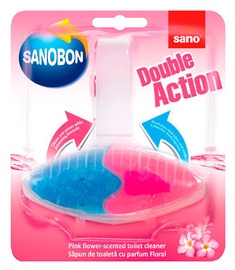 Sano Sanobon Double Action Pink Flower Toilet Rim Block 55g