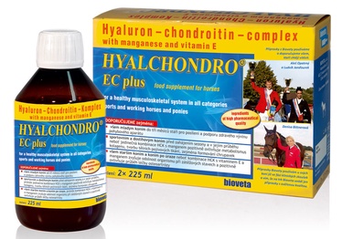 Vitaminai Bioveta Hyalchondro EC Plus Food Supplement For Horses 2x225ml