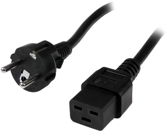 Провод StarTech Schuko CEE7 to IEC 320 C19 PXTEUC192M, черный, 2 м