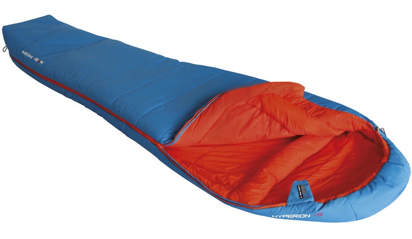 Miegmaišis High Peak Hyperion 5, mėlynas/oranžinis, kairinis, 225 cm