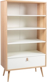 Plaukts Home4you Helena, balta/ozola, 80x40x140 cm