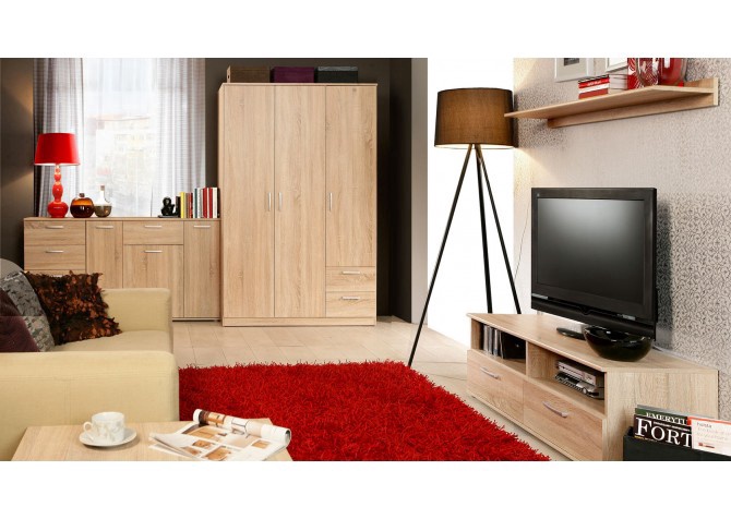 Riidekapp Domoletti Niko NIKS80-D30F, tamm, 82 cm x 52.7 cm x 185 cm