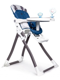 Maitinimo kėdutė EcoToys Feeding Chair Blue, mėlyna/balta/pilka