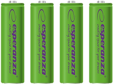 Esperanza Rechargaeble Batteries 4x AA 2000mAh Green