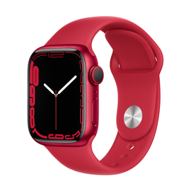 Умные часы Apple Watch Series 7 GPS + Cellular, 41mm RED Aluminium Case with RED Sport Band - Regular, красный