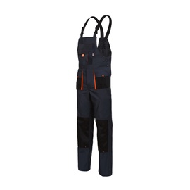 Рабочий полукомбинезон Sara Workwear King 11-311, черный/oранжевый, хлопок/полиэстер, XLS размер