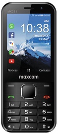 Mobilais telefons MaxCom MK281 4G, melna, 4GB/512MB