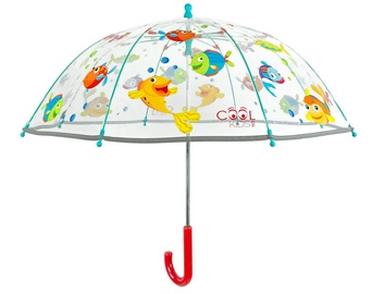 Зонтик детские Perletti Fish 15592, прозрачный/многоцветный