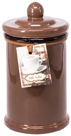 Home4you Candle In Jar Pottery D7.5xH15.5cm Brown