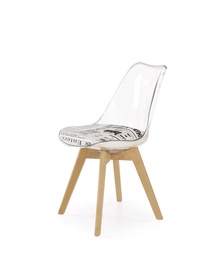 Valgomojo kėdė Halmar K246 Transparent/Beech