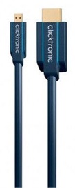 Clicktronic Cable HDMI To Micro HDMI 2m Blue