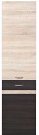Virtuves skapītis Black Red White Right Junona Line D2D/50/195P Sonoma Oak/Wenge, 500x570x1950 mm