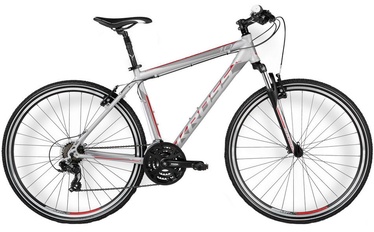 Dviratis Kross Evado 1.0 II L Silver/Red/Black