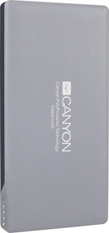 Nešiojamas įkroviklis (Power bank) Canyon CNS-TPBP10DG, 10000 mAh, juoda/pilka