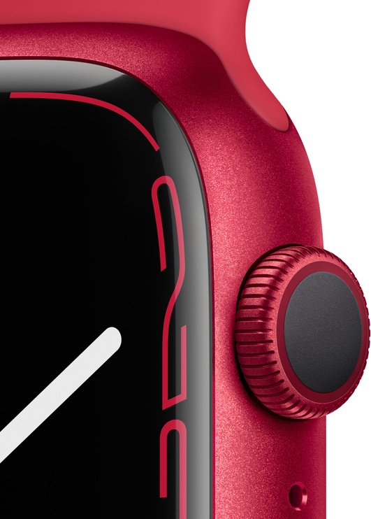 Nutikell Apple Watch Series 7 GPS, 45mm RED Aluminium Case with RED Sport Band - Regular, punane