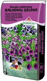 Торфяной субстрат для уличных цветов Durpeta, 20 л