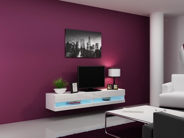 TV galds Cama Meble Vigo New 180, balta, 1800x300x400 mm