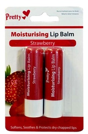 Pretty Moisturising Lip Balm Strawberry 2x4.3ml