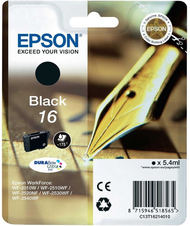 Rašalinio spausdintuvo kasetė Epson 16, juoda