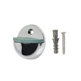 Durvju atbalsts Haushalt DS013CC, 25 mm, Ø 45 mm, gumija/tērauds, hroma