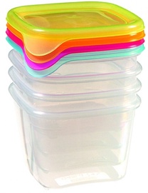 Curver Food Container Set 4PCS Square 0.45L Fresh&Go Mix