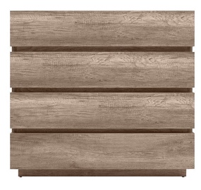 Komoda Black Red White Anticca 4S Monument Oak
