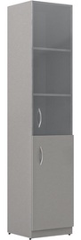 Офисный шкаф Skyland Simple, серый, 38.6x37.5x181.5 см