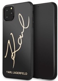 Karl Lagerfeld Signature Glitter Back Case For Apple iPhone 11 Pro Max Black