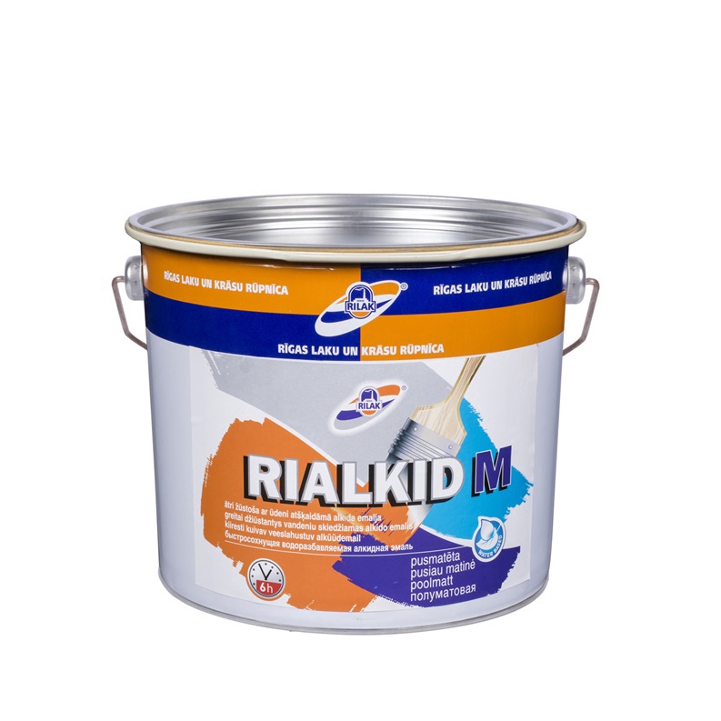 Värv, universaalsed Rilak, poolmatt, 2.7 l, valge