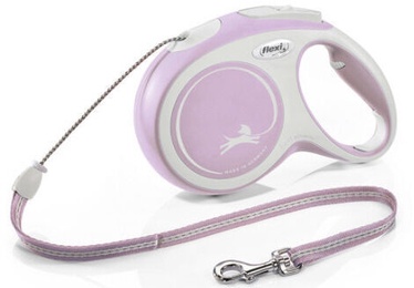 Pavadėlis Flexi New Comfort Cord M, rožinis, 5 m