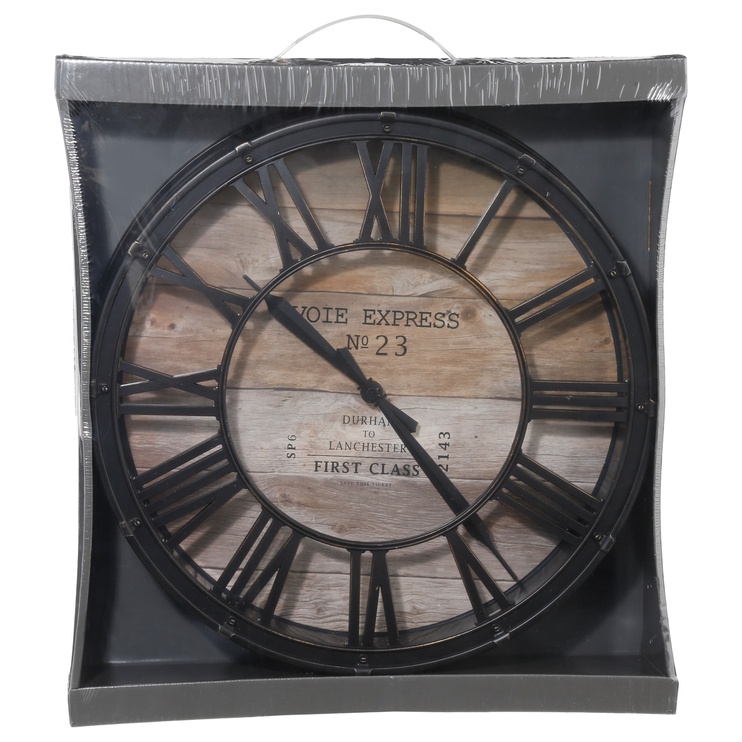 Sienas kvarca pulkstenis 126524, brūna, plastmasa, 39 cm x 39 cm, 39 cm