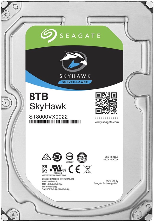 Kietasis diskas (HDD) Seagate ST8000VX0022, 3.5", 8 TB