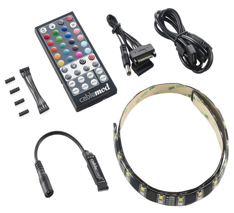 LED juostelė su tvirtinimu CableMod WideBeam Hybrid LED Kit