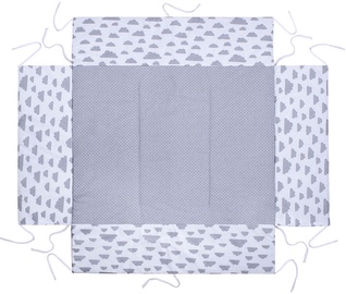 Lulando Playpen Mat For Children Grey With Dots/White With Clouds 75x100cm