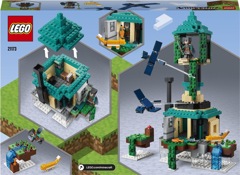 Konstruktor LEGO Minecraft Taevatorn 21173, 565 tk