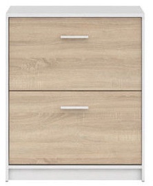 Batų spintelė Black Red White Nepo Plus White/Sonoma Oak, 700x275x840 mm