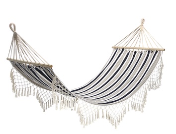 Šūpuļtīkls Home4you Romance Cotton Hammock Blue/Stripes