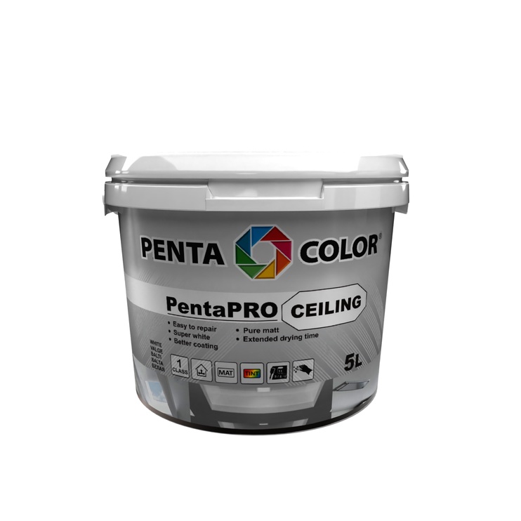 Värv Pentacolor PentaPro Ceiling 3, valge, 5 l