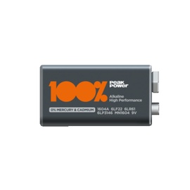 Elements 100% PeakPower PP1604A-U1 6LF22 9V Battery