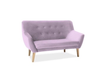Dīvāns Signal Meble Nordic 2 Velvet Antique Pink, 75 x 136 x 90 cm