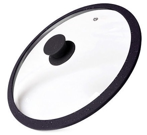 Fissman Arcades Lid With Marble Silicone Rim Dark Grey D24cm