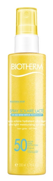 Sprejs saules aizsardzībai Biotherm Solaire Lacté Ultra-Light Sun SPF50, 200 ml