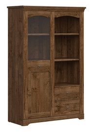 Black Red White Patras Glass Door Cabinet April Oak