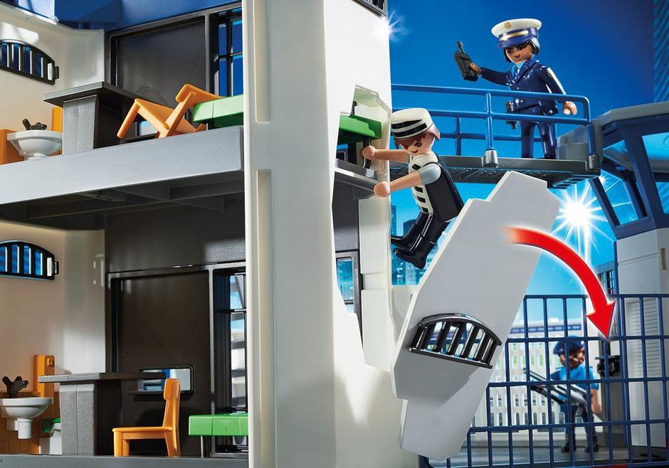 police headquarters with prison playmobil