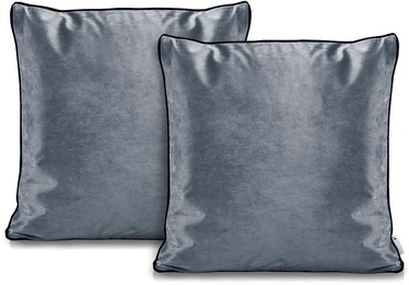 DecoKing Pillowcase Rima Velvet Steel 45x45 2pcs