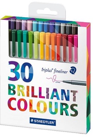 Flomāsteri Staedtler Triplus Fineliner, vienpusējs, 30 gab.