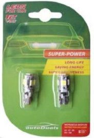 AutoDuals 5SMD-LED T10 Canbus Light Bulb White 2pcs